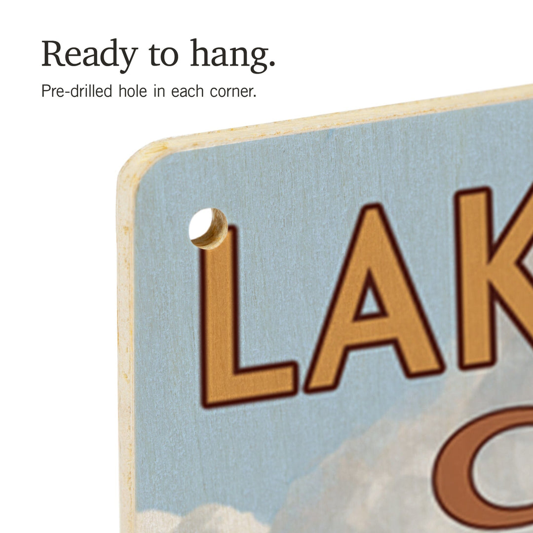 Lake Arrowhead, California, Water Skiing Scene, Lantern Press Artwork, Wood Signs and Postcards - Lantern Press