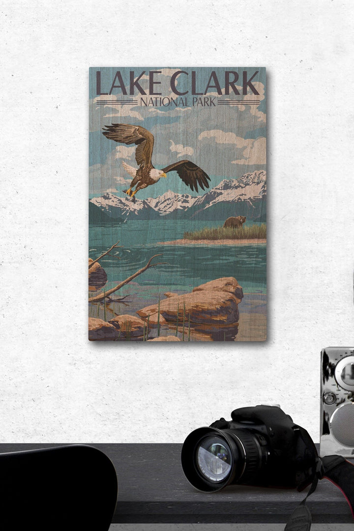 Lake Clark National Park, Alaska, Lake View, Lantern Press Artwork, Wood Signs and Postcards - Lantern Press