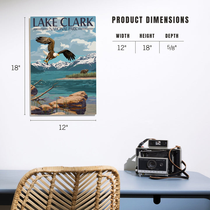 Lake Clark National Park, Alaska, Lake View, Lantern Press Artwork, Wood Signs and Postcards - Lantern Press