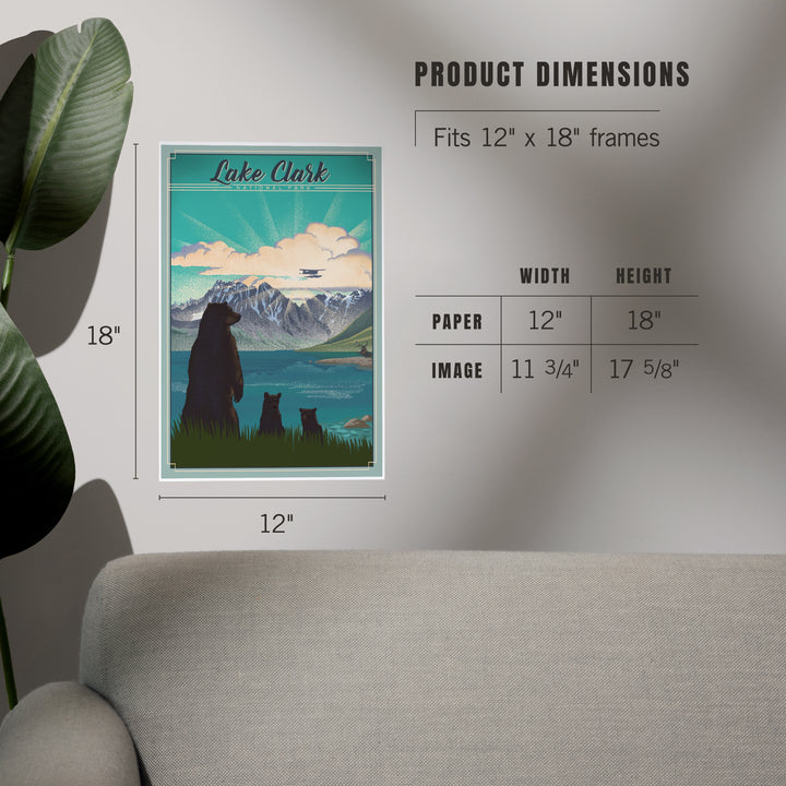 Lake Clark National Park, Alaska, Lithograph, Art & Giclee Prints Art Lantern Press