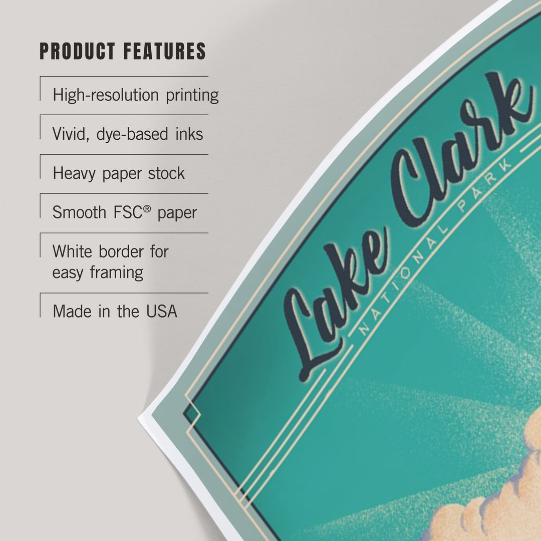 Lake Clark National Park, Alaska, Lithograph, Art & Giclee Prints Art Lantern Press