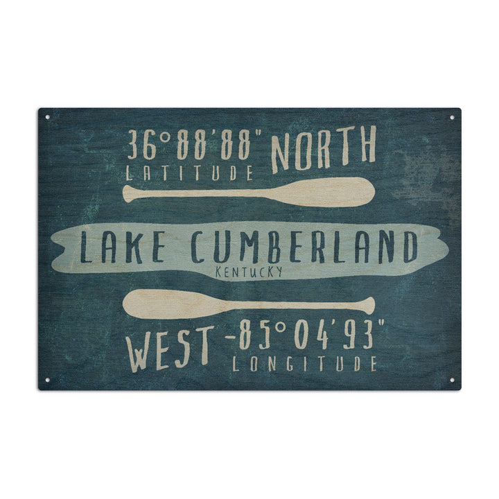 Lake Cumberland, Kentucky, Lake Essentials, Latitude & Longitude, Lantern Press Artwork, Wood Signs and Postcards - Lantern Press