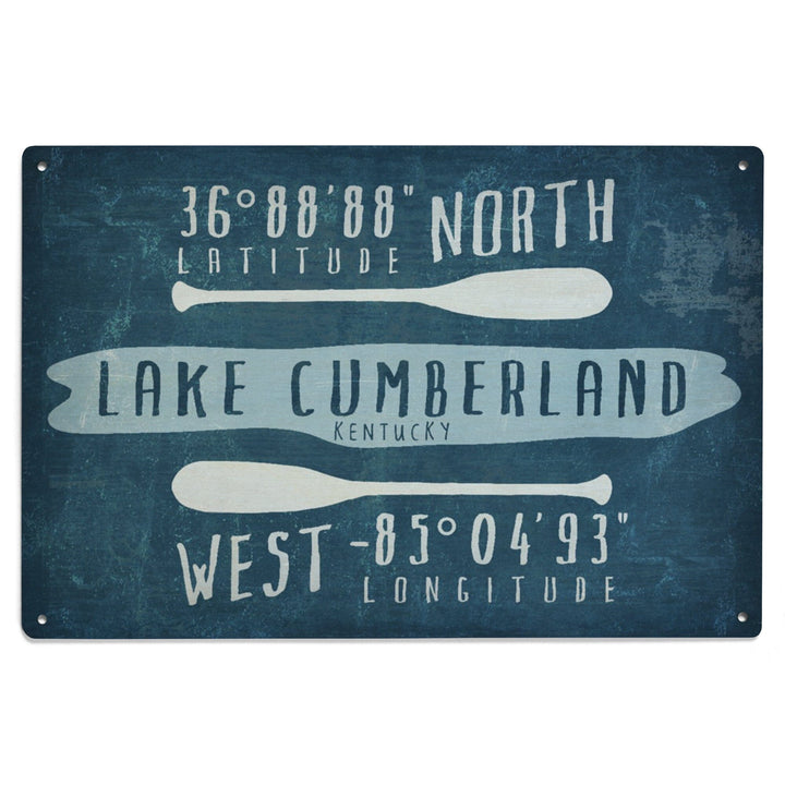 Lake Cumberland, Kentucky, Lake Essentials, Latitude & Longitude, Lantern Press Artwork, Wood Signs and Postcards - Lantern Press