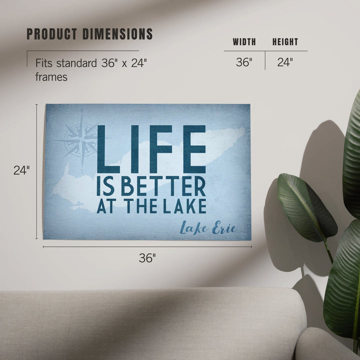 Lake Erie, United States, Lake Essentials, Life is Better at the Lake, Art & Giclee Prints - Lantern Press