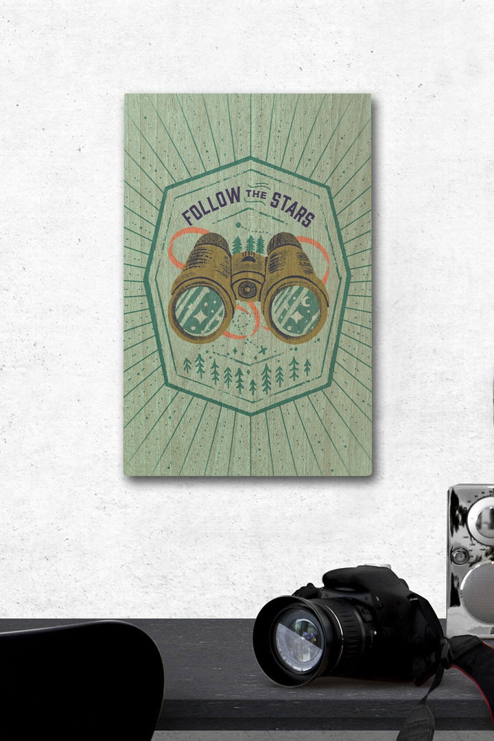 Lake Life Series, Follow The Stars, Wood Signs and Postcards - Lantern Press