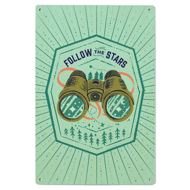 Lake Life Series, Follow The Stars, Wood Signs and Postcards - Lantern Press