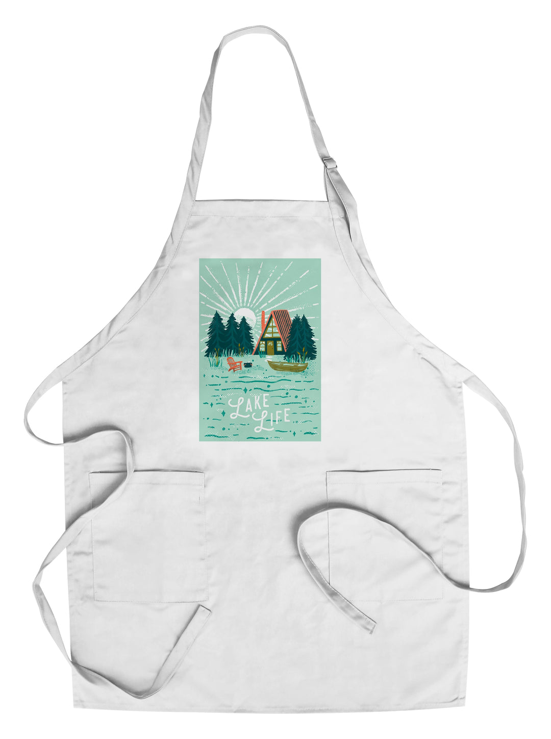 Lake Life Series, Lake Life, Organic Cotton Kitchen Tea Towels - Lantern Press