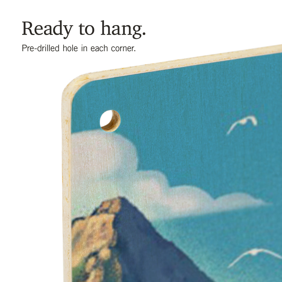 Lake Louise, Alberta, Canada, Lithograph, Summer on Lake Louise, Wood Signs and Postcards Wood Lantern Press