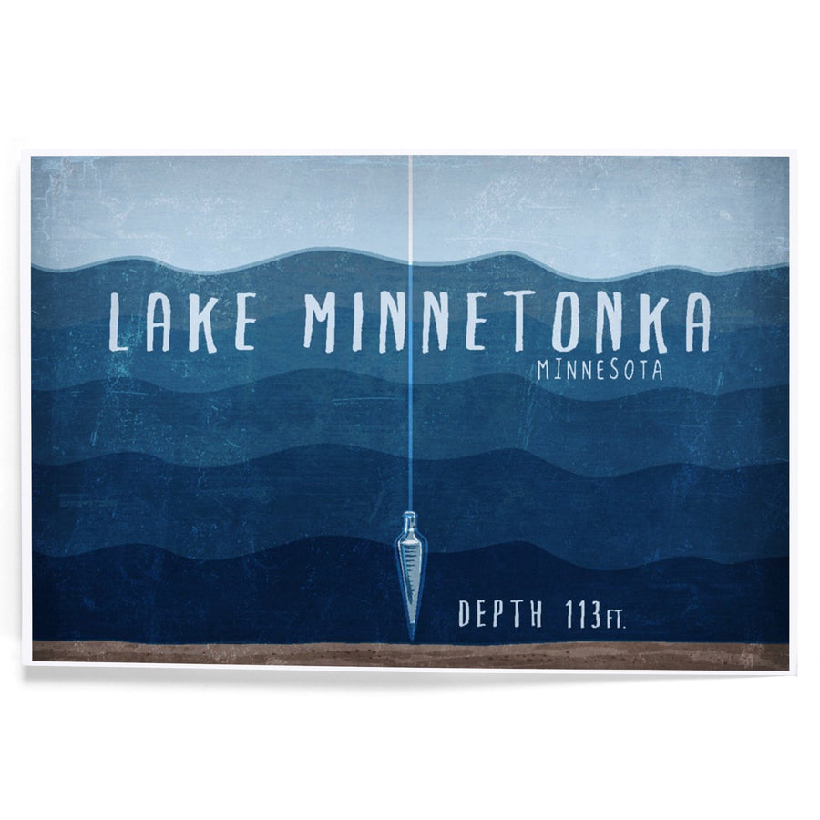 Lake Minnetonka, Minnesota, Lake Essentials, Lake Depth, Art & Giclee Prints - Lantern Press