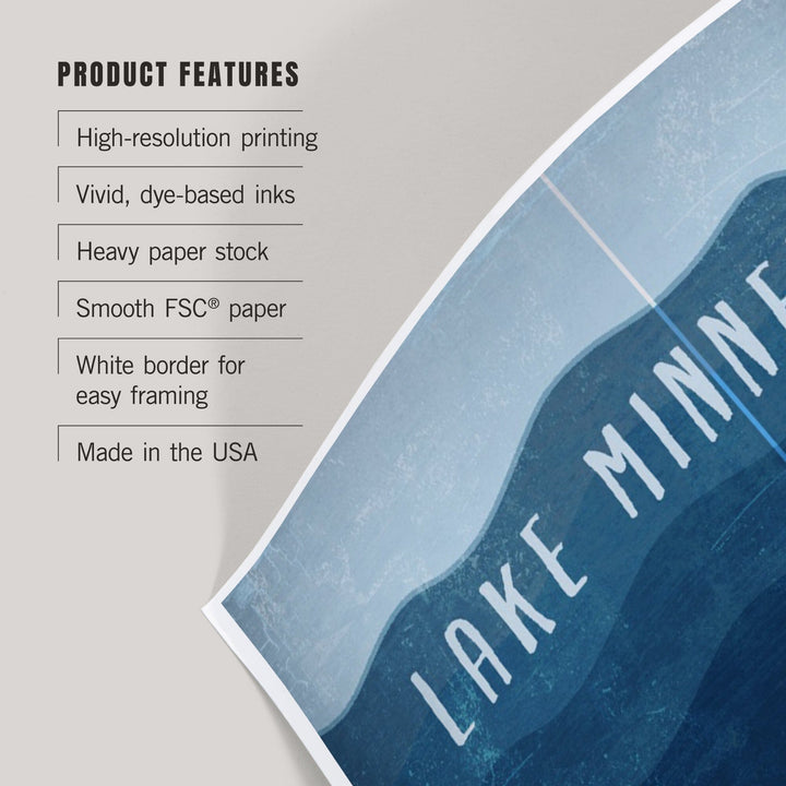 Lake Minnetonka, Minnesota, Lake Essentials, Lake Depth, Art & Giclee Prints - Lantern Press