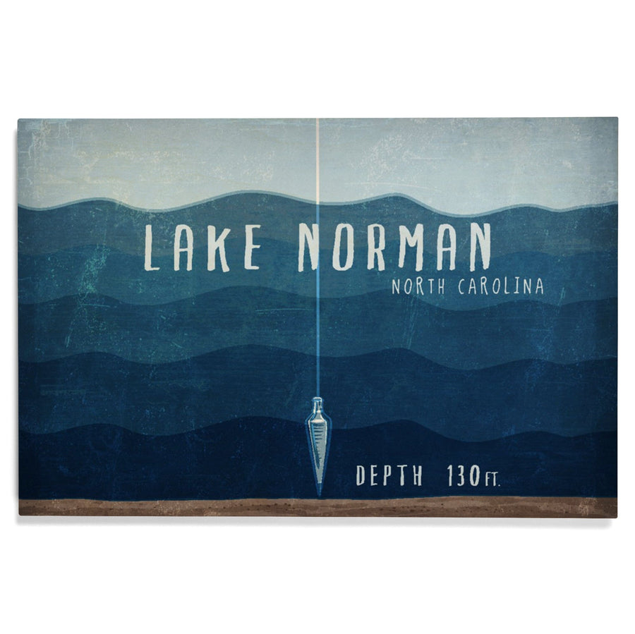 Lake Norman, North Carolina, Lake Essentials, Lake Depth, Lantern Press Artwork, Wood Signs and Postcards - Lantern Press