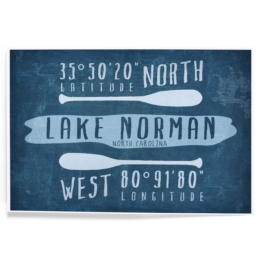 Lake Norman, North Carolina, Lake Essentials, Latitude and Longitude, Art & Giclee Prints - Lantern Press