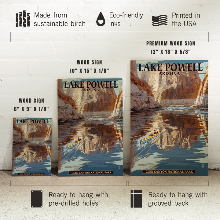 Lake Powell, Arizona, Glen Canyon National Park, Wood Signs and Postcards Wood Lantern Press