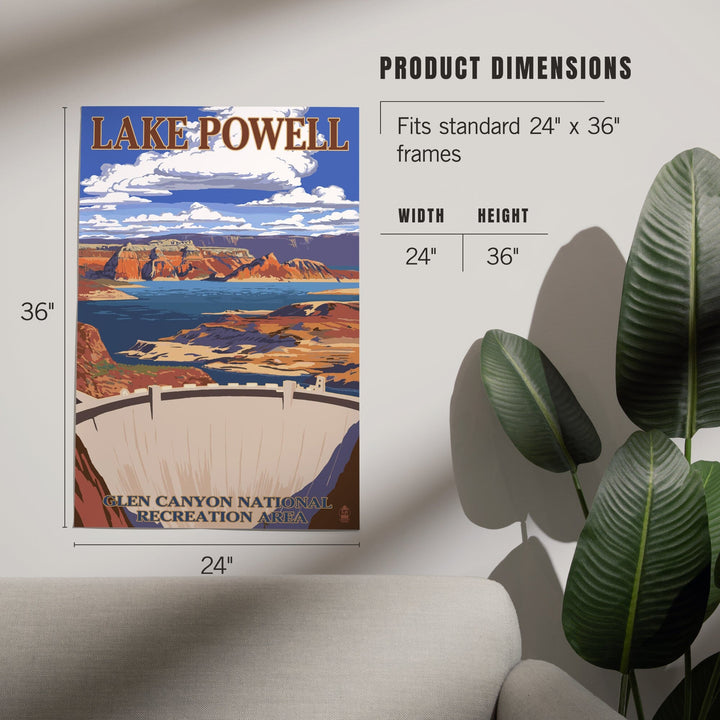 Lake Powell Dam View, Art & Giclee Prints - Lantern Press