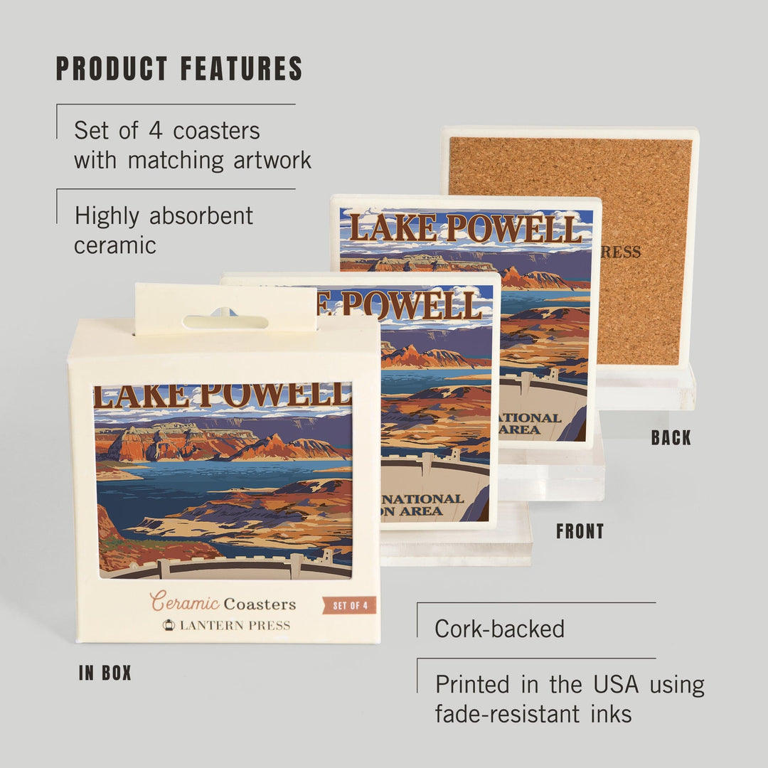 Lake Powell Dam View, Coasters Coasters Lantern Press