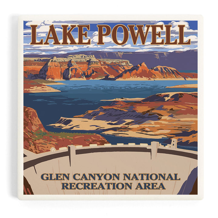 Lake Powell Dam View, Coasters Coasters Lantern Press