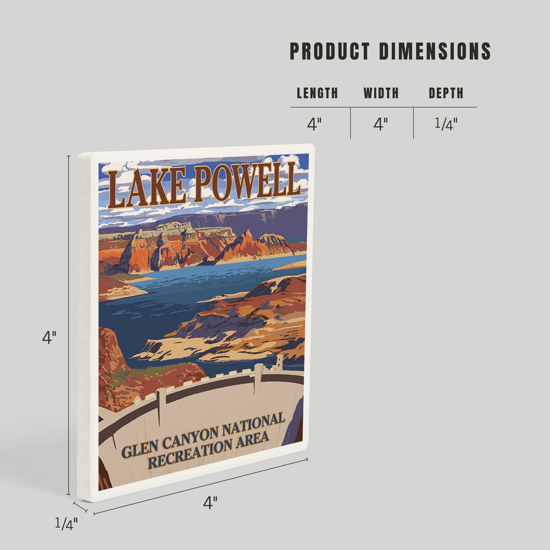 Lake Powell Dam View, Coasters Coasters Lantern Press