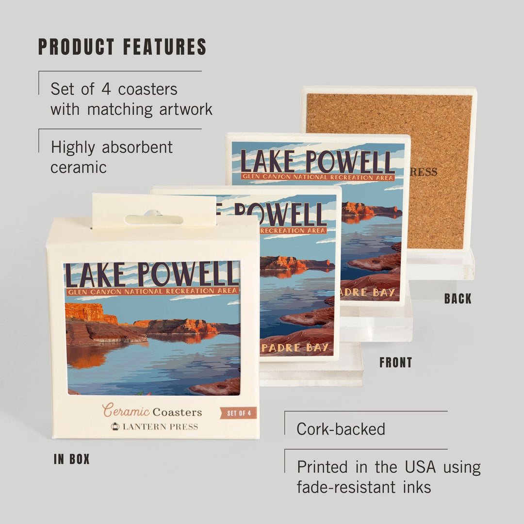 Lake Powell, Padre Bay, Coasters Coasters Lantern Press