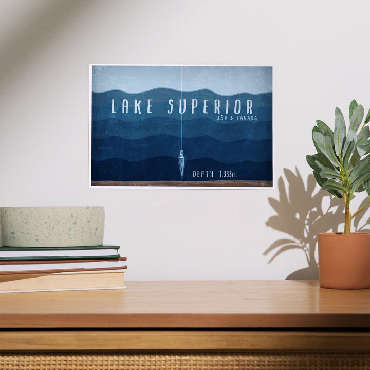 Lake Superior, Wisconsin, Lake Essentials, Lake Depth, Art & Giclee Prints - Lantern Press