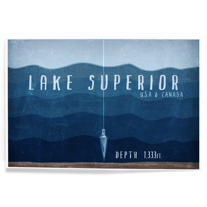 Lake Superior, Wisconsin, Lake Essentials, Lake Depth, Art & Giclee Prints - Lantern Press