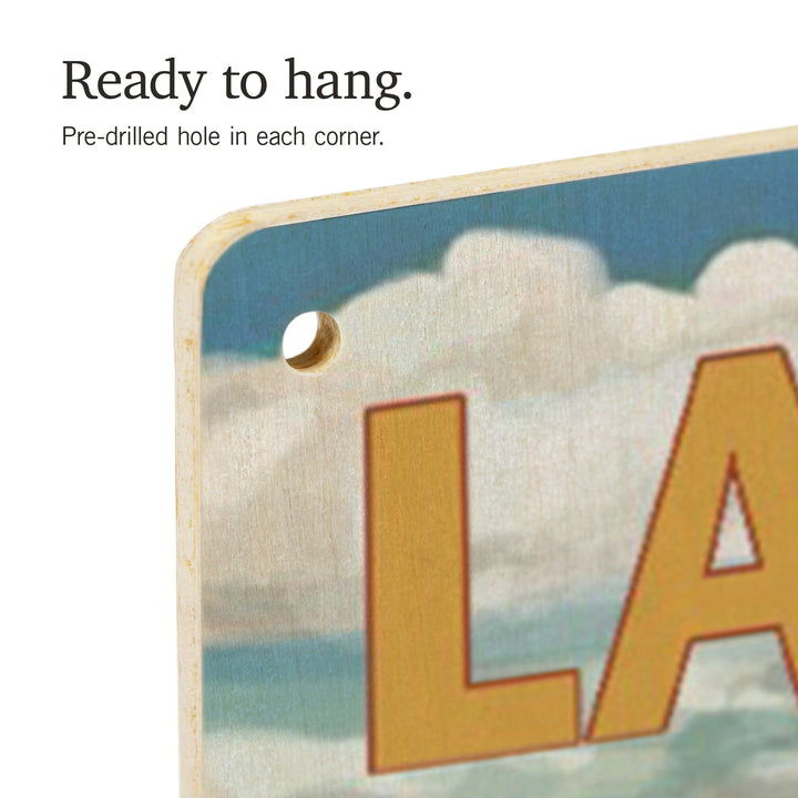 Lake Tahoe, California, Camper Van, Lantern Press Artwork, Wood Signs and Postcards - Lantern Press