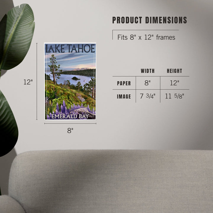 Lake Tahoe, California, Emerald Bay, Art & Giclee Prints - Lantern Press