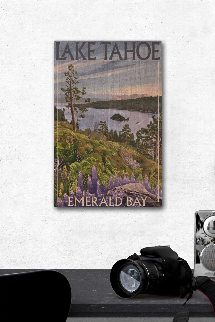 Lake Tahoe, California, Emerald Bay, Lantern Press Artwork, Wood Signs and Postcards - Lantern Press