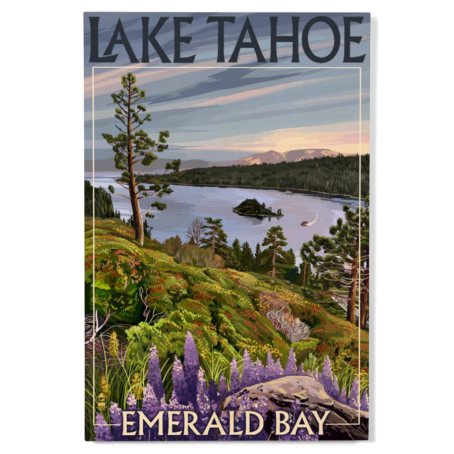 Lake Tahoe, California, Emerald Bay, Lantern Press Artwork, Wood Signs and Postcards - Lantern Press