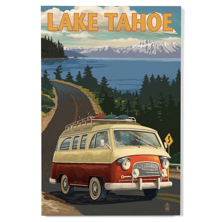 Lake Tahoe, Camper Van, Lantern Press Artwork, Wood Signs and Postcards - Lantern Press