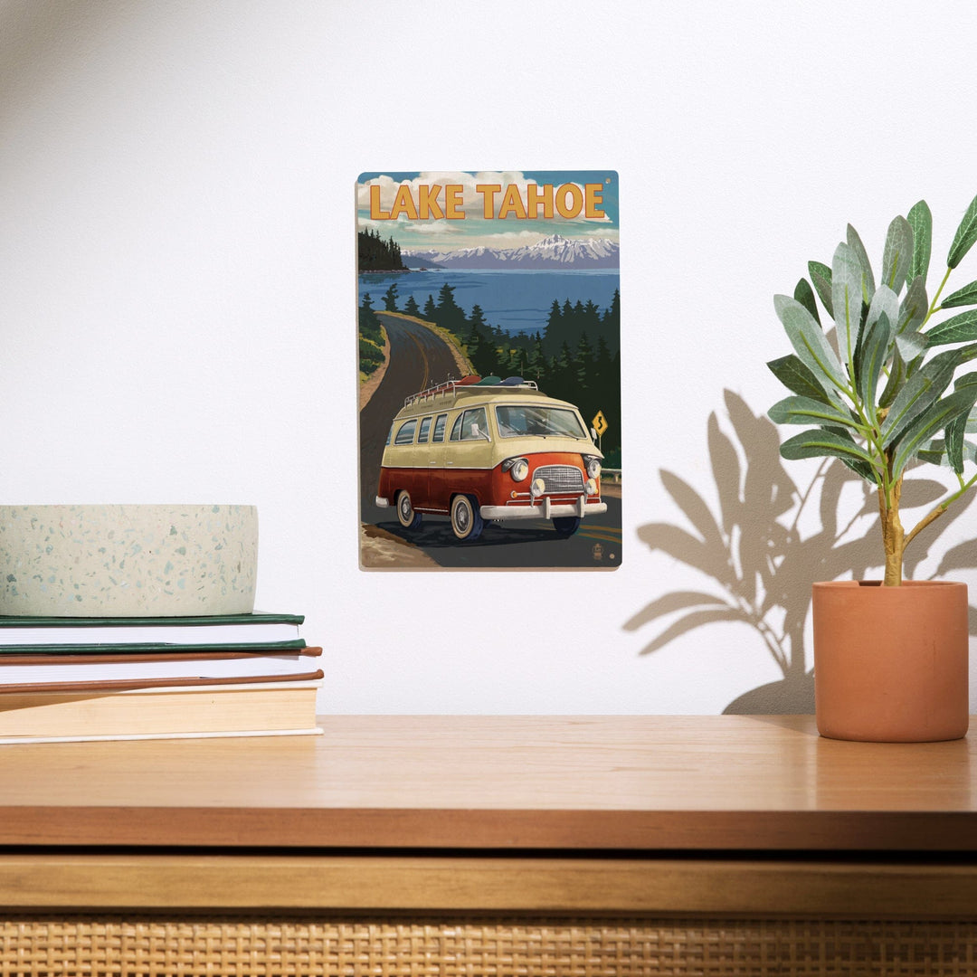 Lake Tahoe, Camper Van, Lantern Press Artwork, Wood Signs and Postcards - Lantern Press