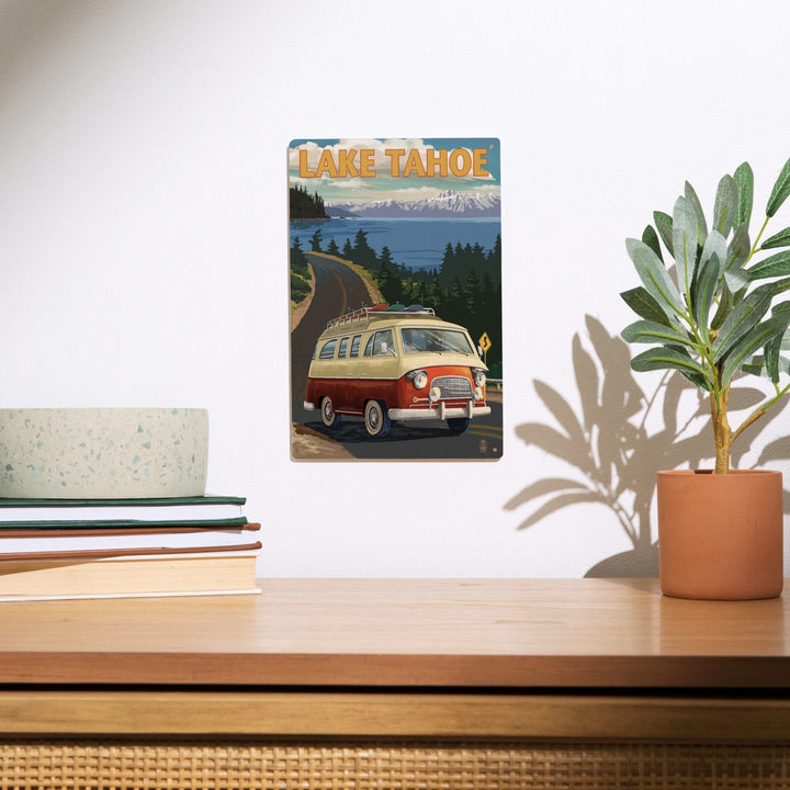 Lake Tahoe, Camper Van, Lantern Press Artwork, Wood Signs and Postcards - Lantern Press