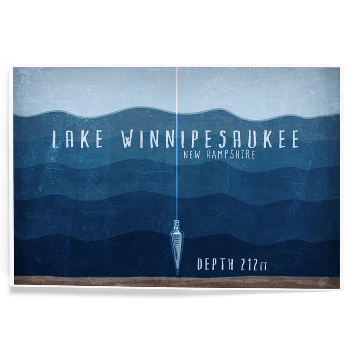Lake Winnipesaukee, New Hampshire, Lake Essentials, Lake Depth, Art & Giclee Prints - Lantern Press