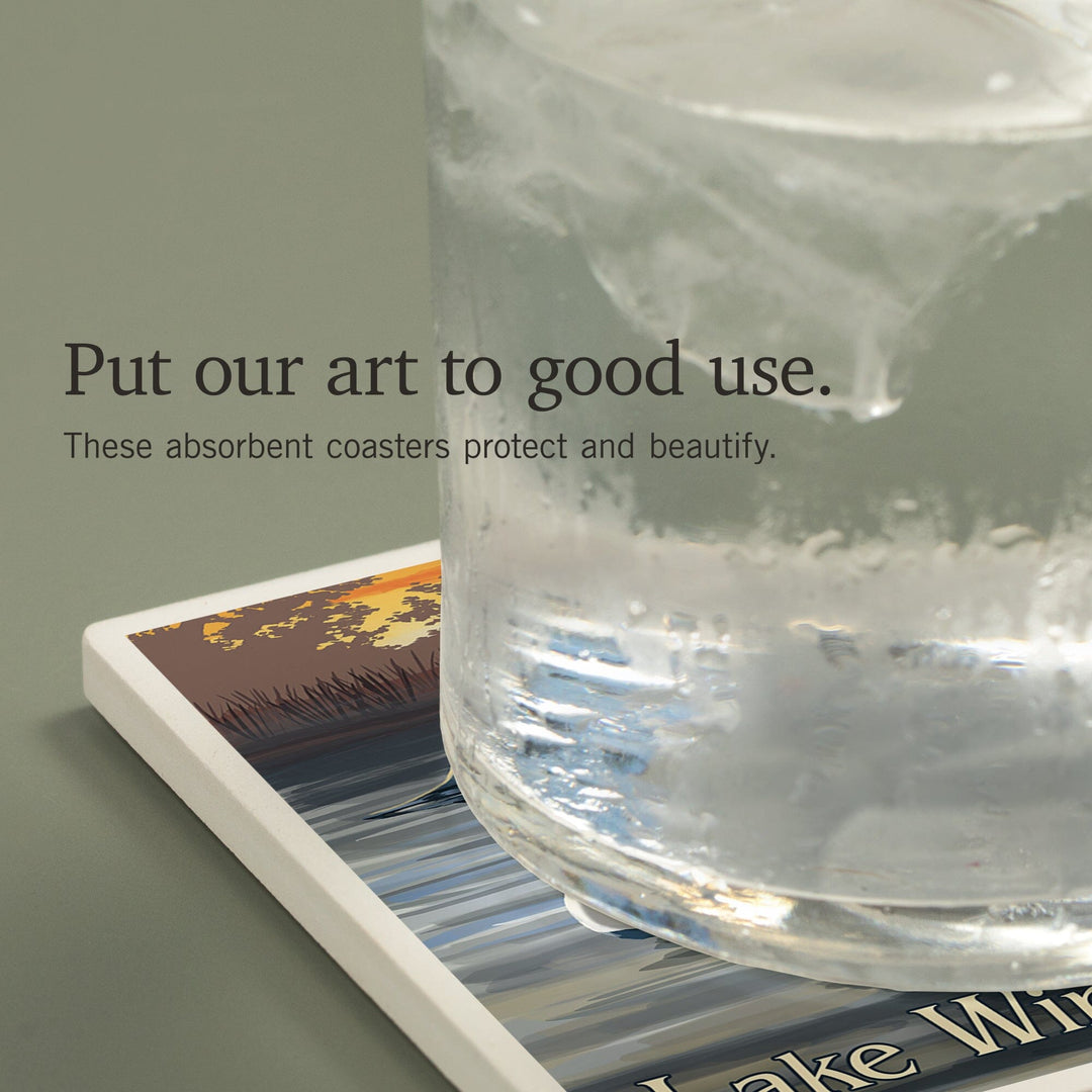 Lake Winnipesaukee, New Hampshire, Loons, Coasters Coasters Lantern Press