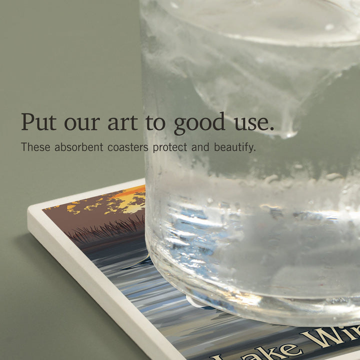 Lake Winnipesaukee, New Hampshire, Loons, Coasters Coasters Lantern Press