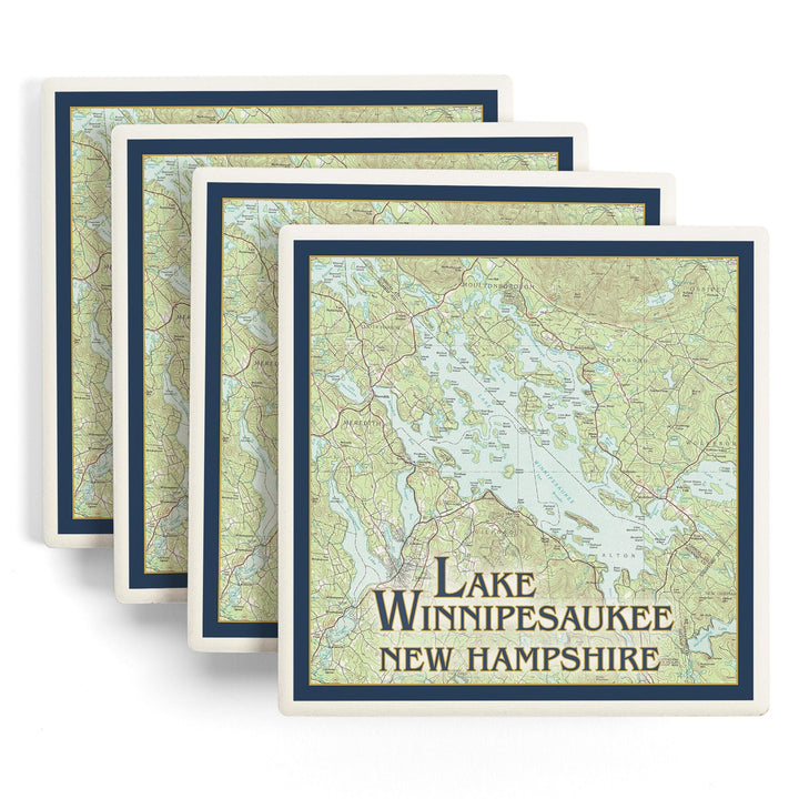Lake Winnipesaukee, New Hampshire, No Icons, Coasters Coasters Lantern Press