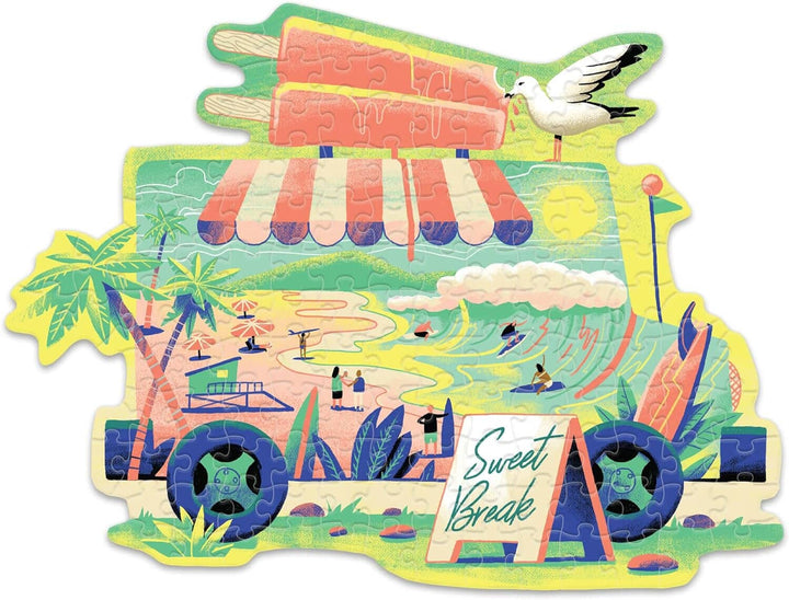 Lantern Press Mini Jigsaw Puzzle for Adults, Sweet Break Firelight Mini Puzzles Lantern Press