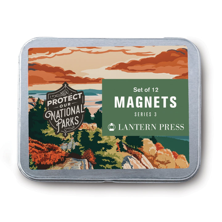 Lantern Press Protect Our National Parks Magnets Set of 12, Series 3 – Central & East Lantern Press