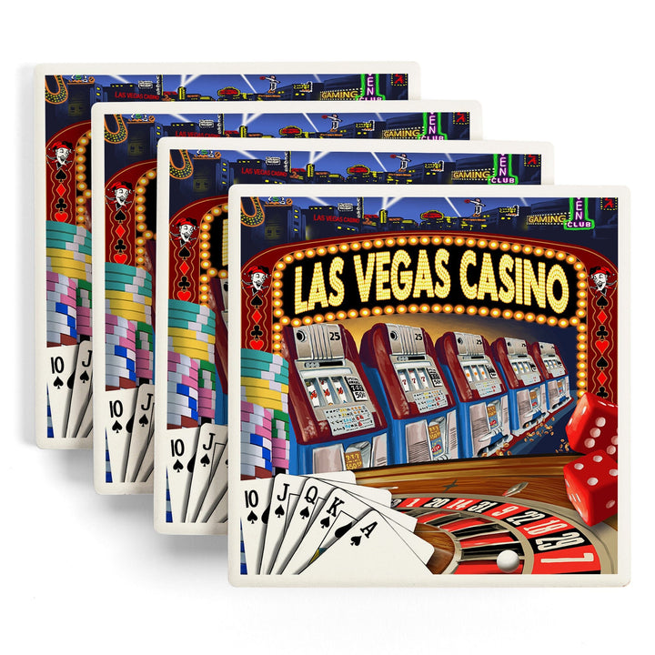 Las Vegas, Nevada, Casino Montage, Coasters Coasters Lantern Press