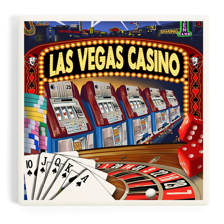 Las Vegas, Nevada, Casino Montage, Coasters Coasters Lantern Press
