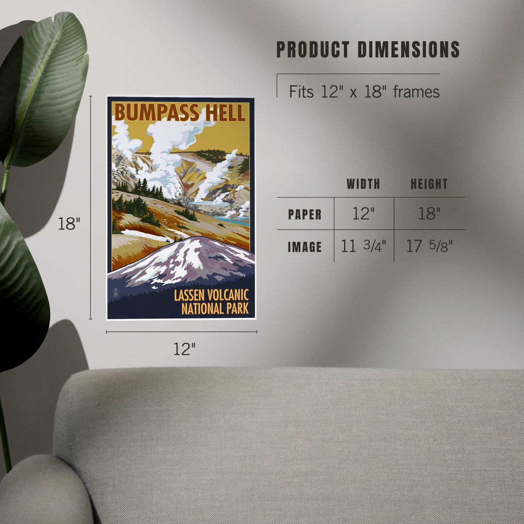 Lassen Volcanic National Park, California, Bumpass Hell, Art & Giclee Prints - Lantern Press