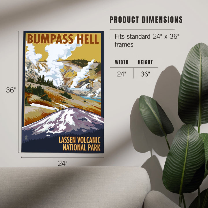 Lassen Volcanic National Park, California, Bumpass Hell, Art & Giclee Prints - Lantern Press