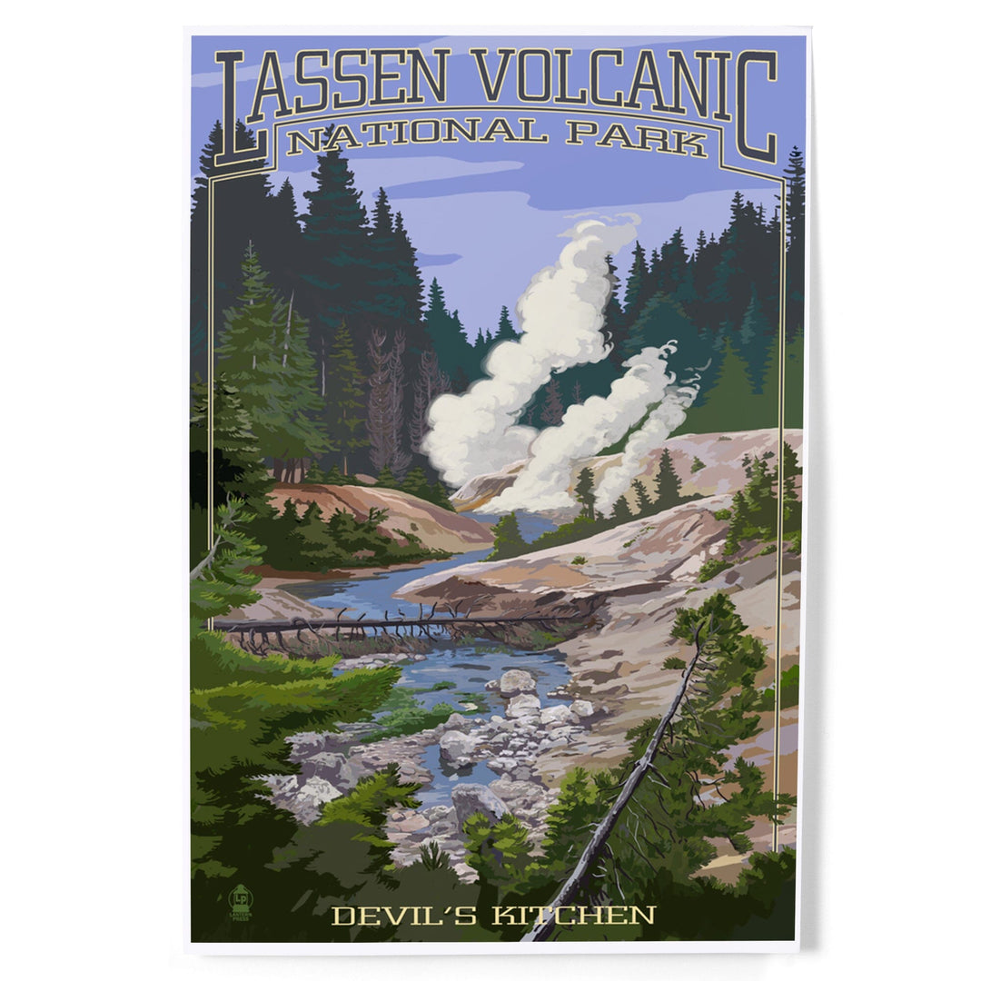 Lassen Volcanic National Park, California, Devil's Kitchen, Art & Giclee Prints - Lantern Press