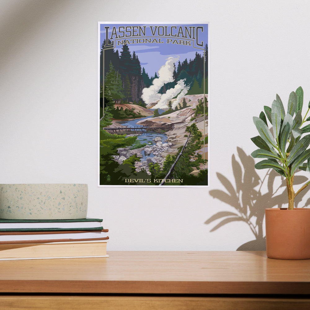 Lassen Volcanic National Park, California, Devil's Kitchen, Art & Giclee Prints - Lantern Press