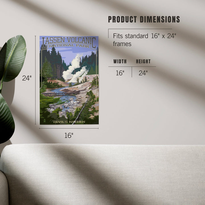 Lassen Volcanic National Park, California, Devil's Kitchen, Art & Giclee Prints - Lantern Press