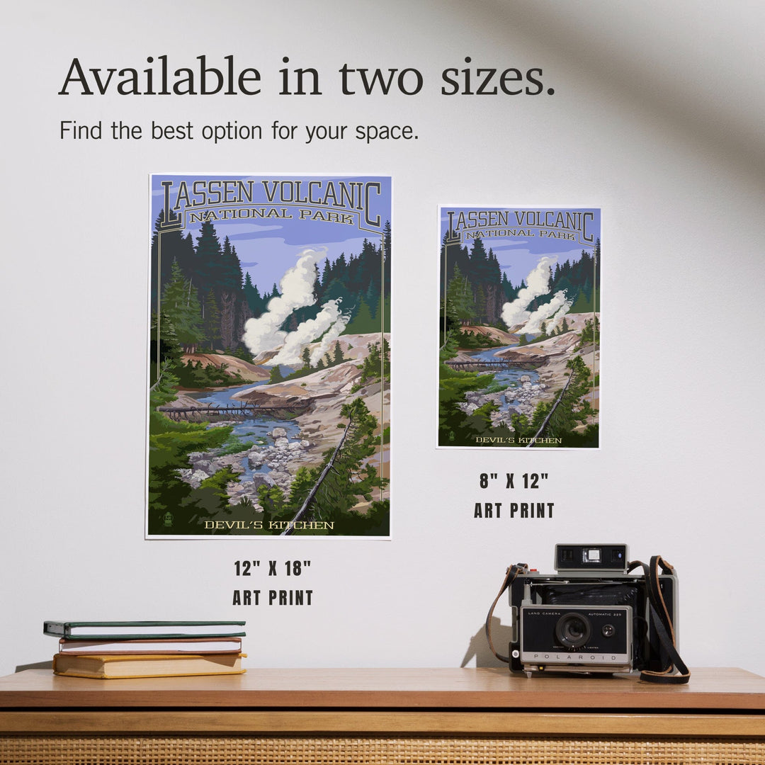 Lassen Volcanic National Park, California, Devil's Kitchen, Art & Giclee Prints - Lantern Press