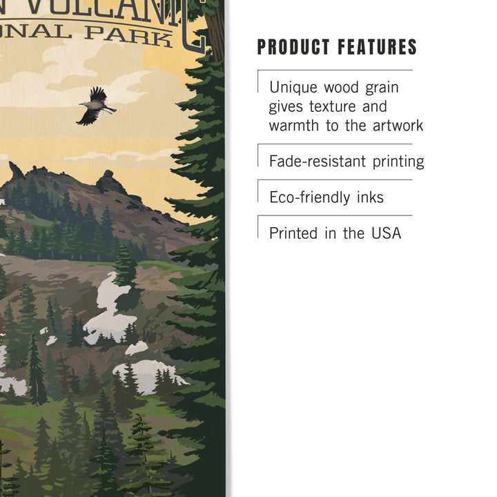 Lassen Volcanic National Park, California, Diamond Peak, Lantern Press Artwork, Wood Signs and Postcards - Lantern Press