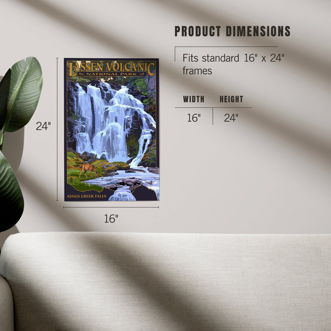 Lassen Volcanic National Park, California, Kings Creek Falls, Art & Giclee Prints - Lantern Press