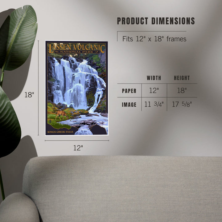 Lassen Volcanic National Park, California, Kings Creek Falls, Art & Giclee Prints - Lantern Press