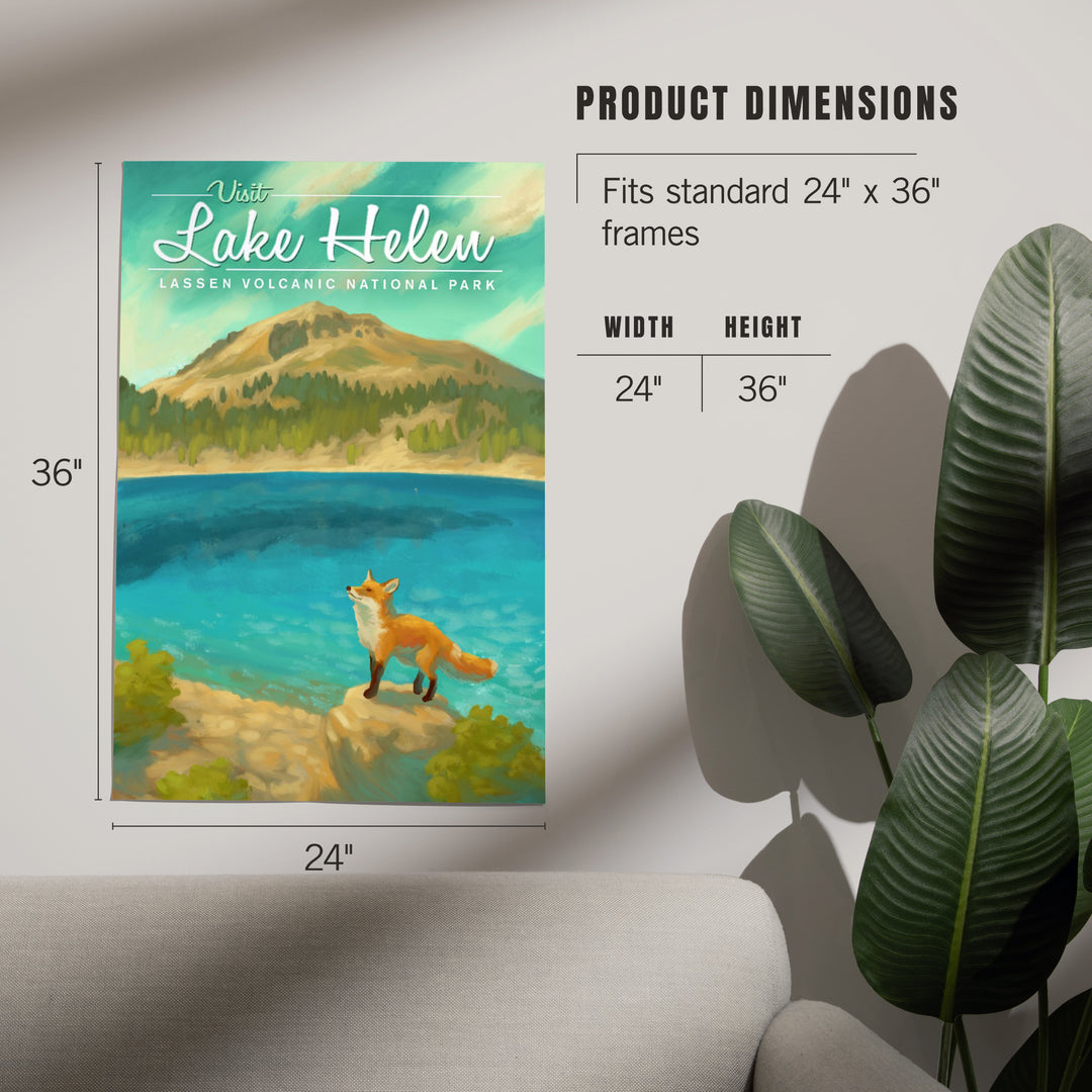 Lassen Volcanic National Park, California, Lake Helen, Oil Painting, Art & Giclee Prints Art Lantern Press