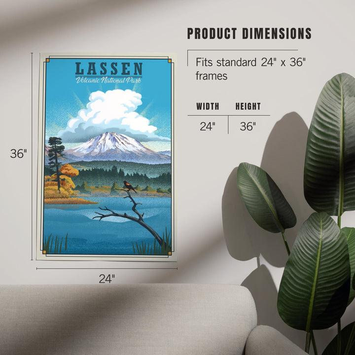 Lassen Volcanic National Park, California, Lithograph National Park Series, Art & Giclee Prints - Lantern Press